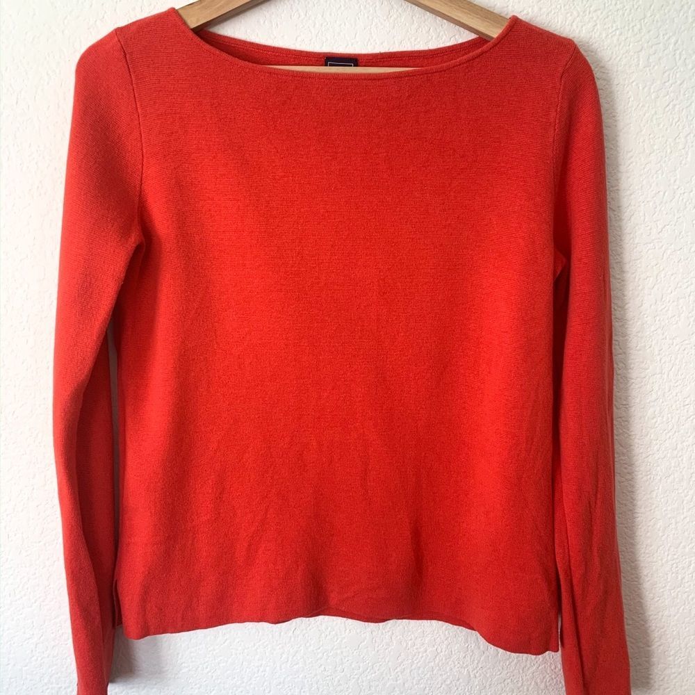 Gap red cotton silk sweater-M